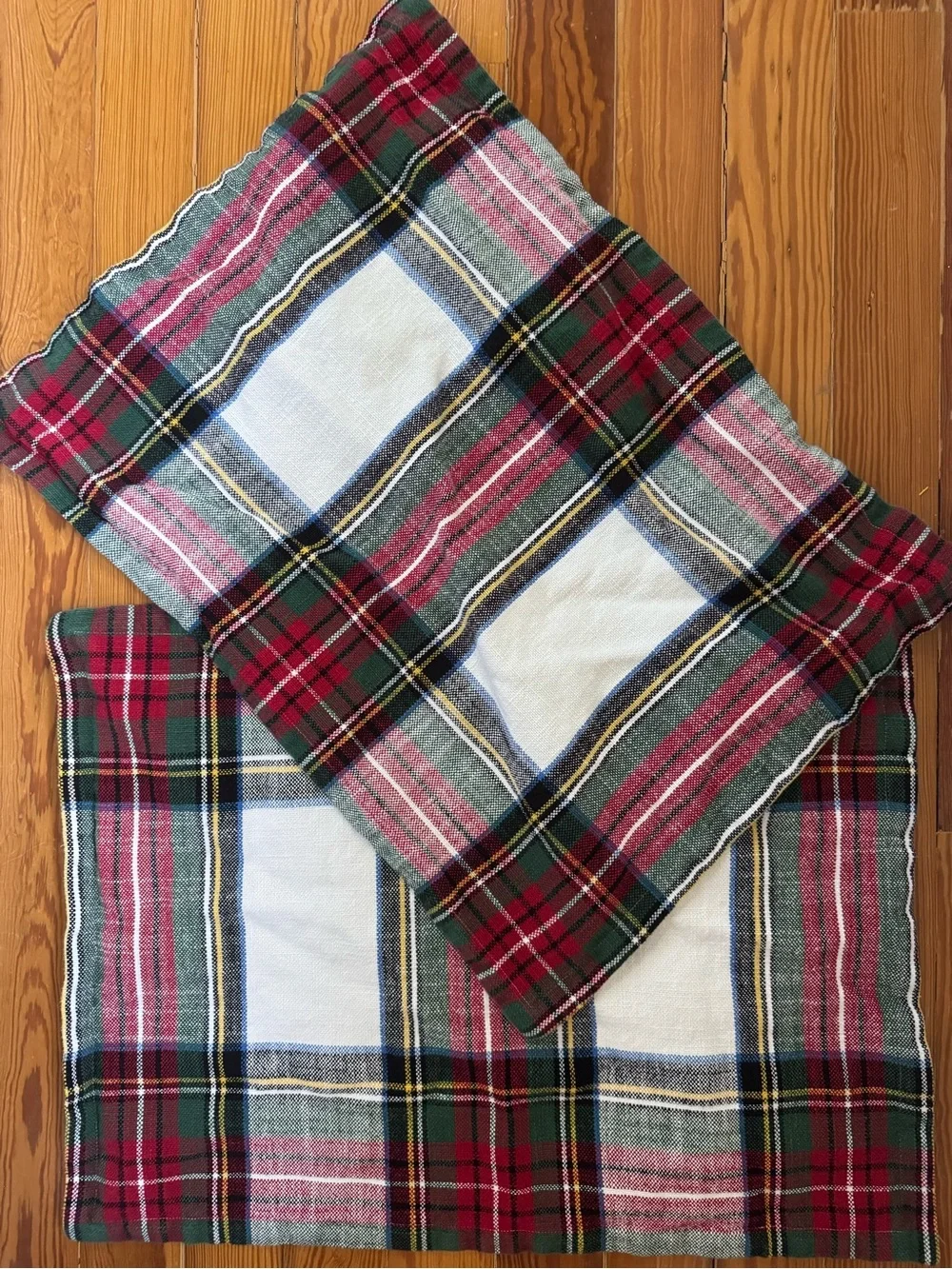 Pottery Barn Plaid Holiday Pillow Shams